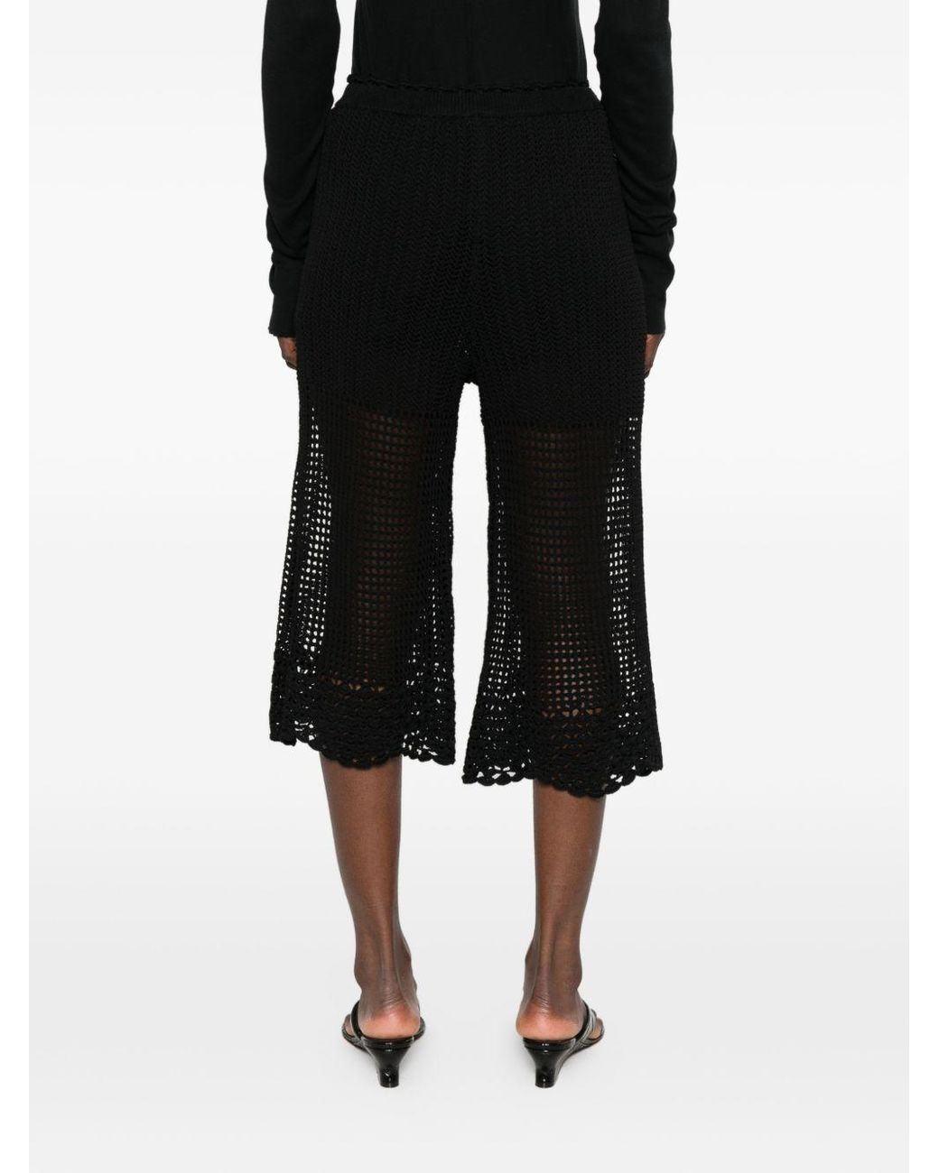 IRO Black Crochet Knit Trouser