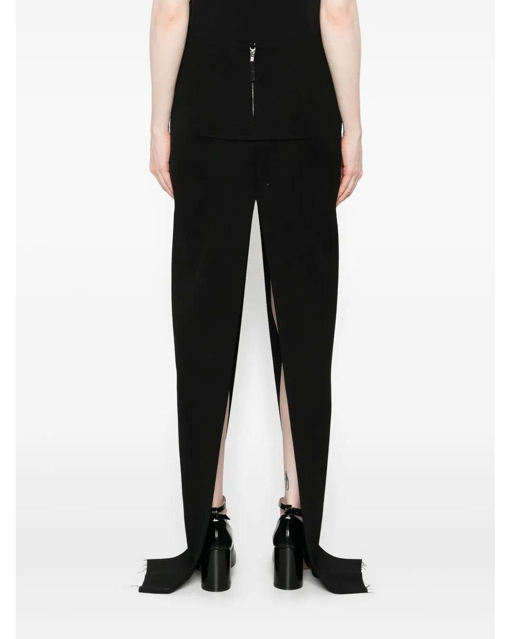 Rick Owens Gesneden Rok in het Black