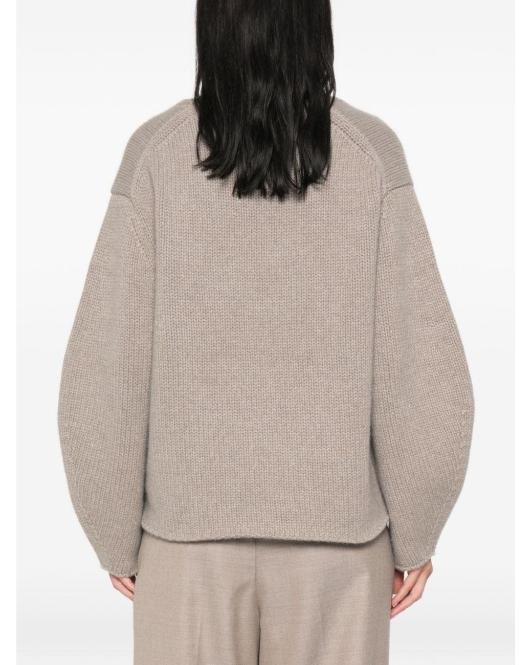 Soft Goat Natural Cashmere V Necked Sweater