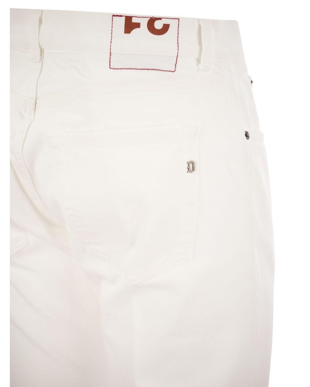 Dondup White Dian Carrot Fit Jeans for men