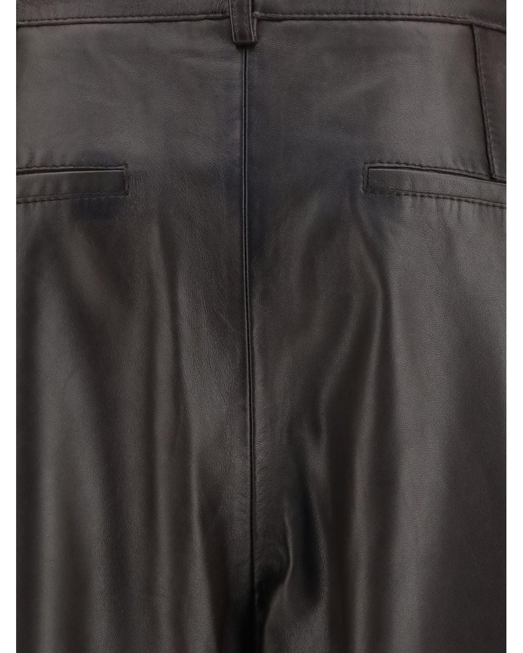 P.A.R.O.S.H. Brown Leather Trousers