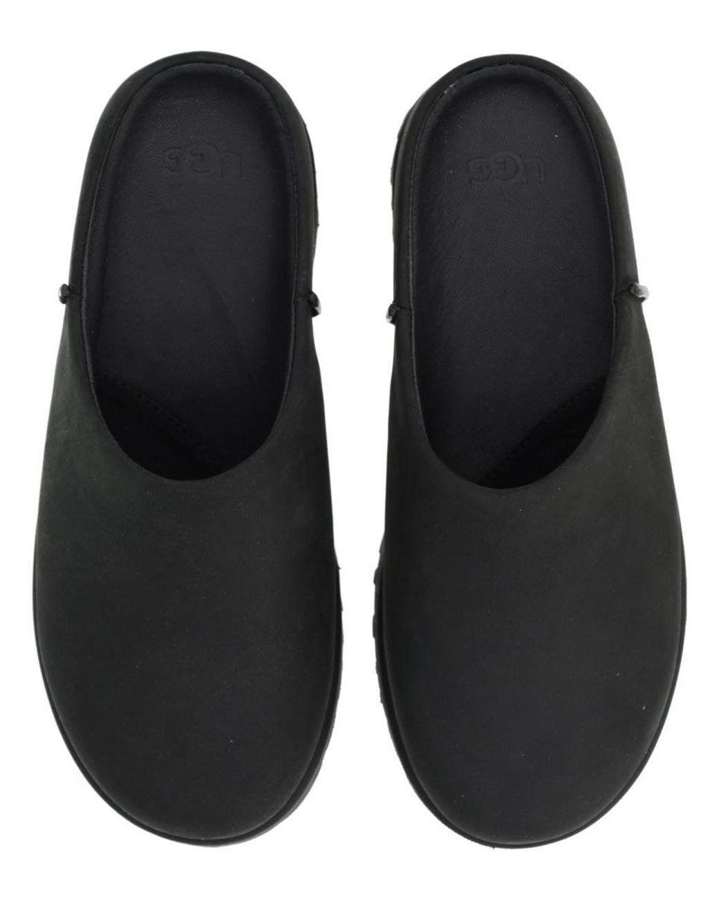 Ugg Black Stylish Leather Flats For