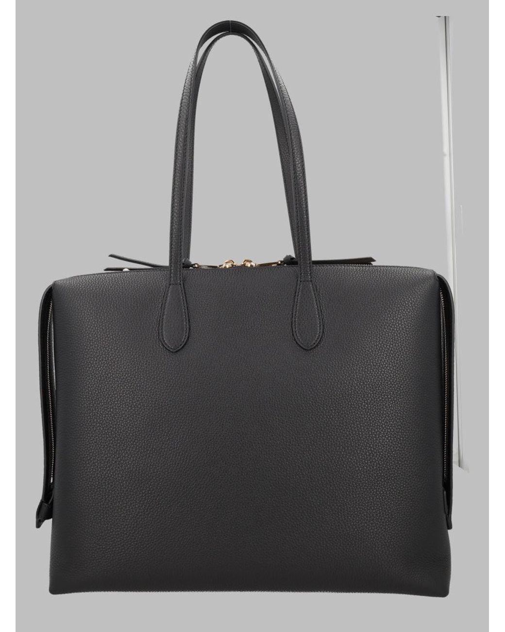 Dolce & Gabbana Gray Leather Tote Bag