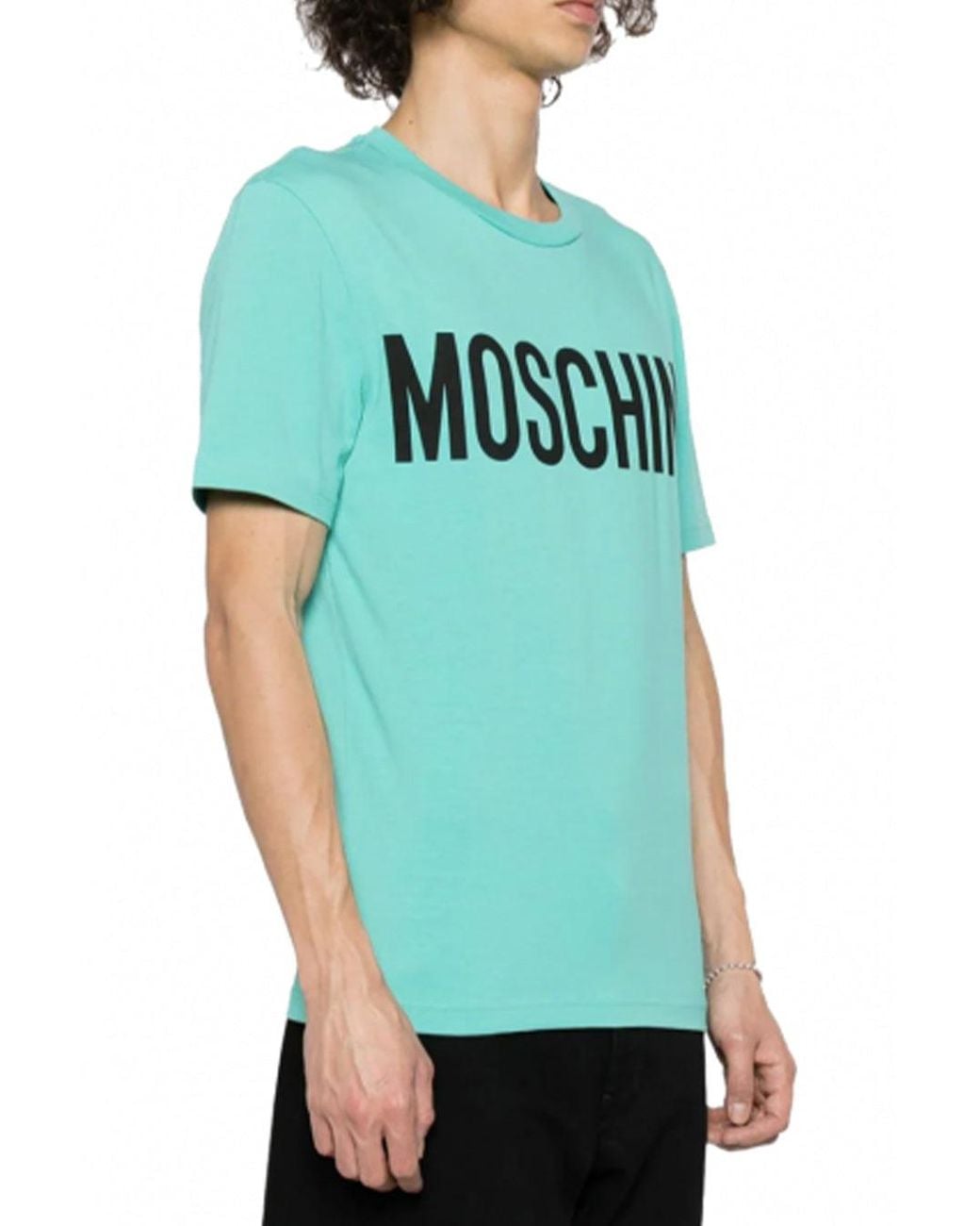 Moschino Green Classic Logo Np Tee for men