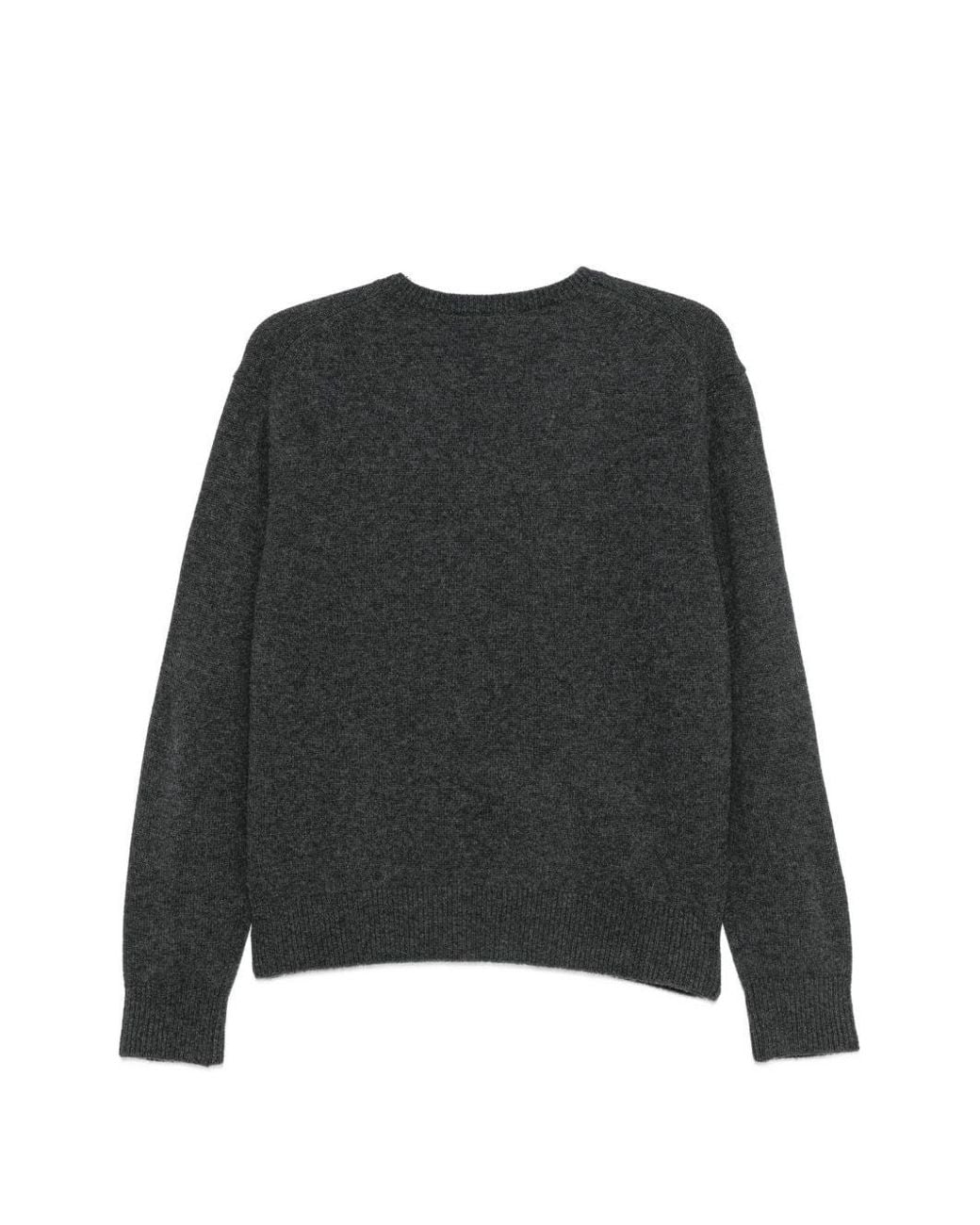 DUNST Black Wool And Cashmere V Necked Sweater