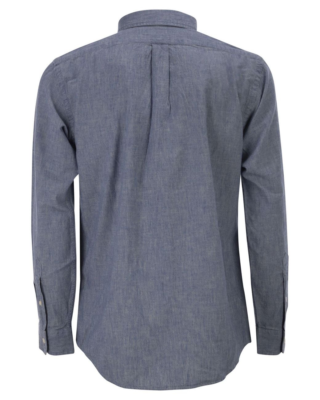 Polo Ralph Lauren Blue Cotton Chambray Button Down Shirt
