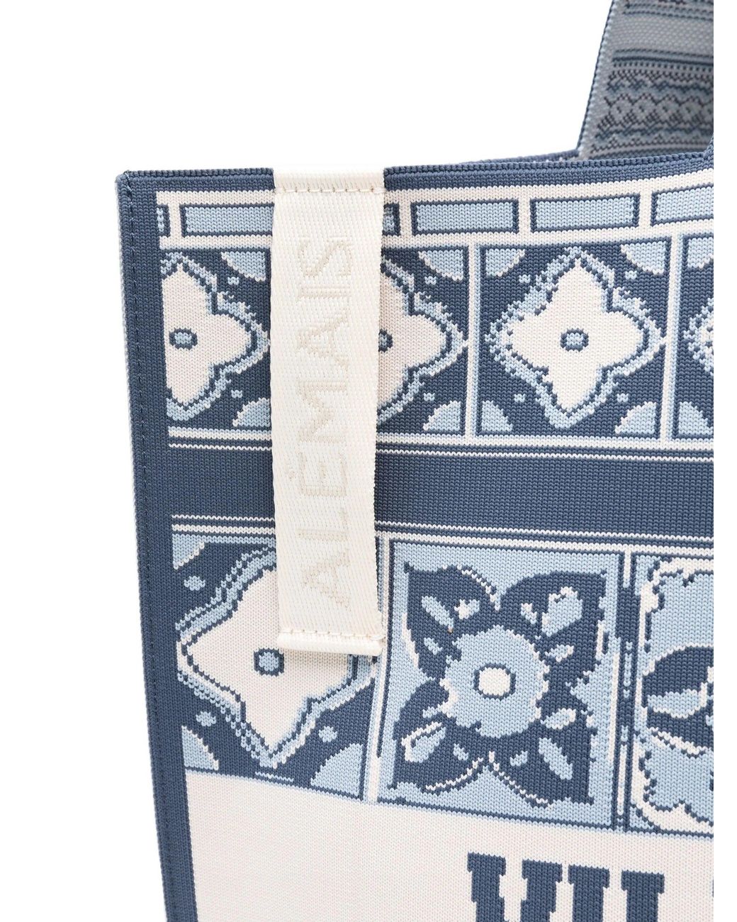 ALÉMAIS Blue Villa Romantica Jacquard Maxi Tote