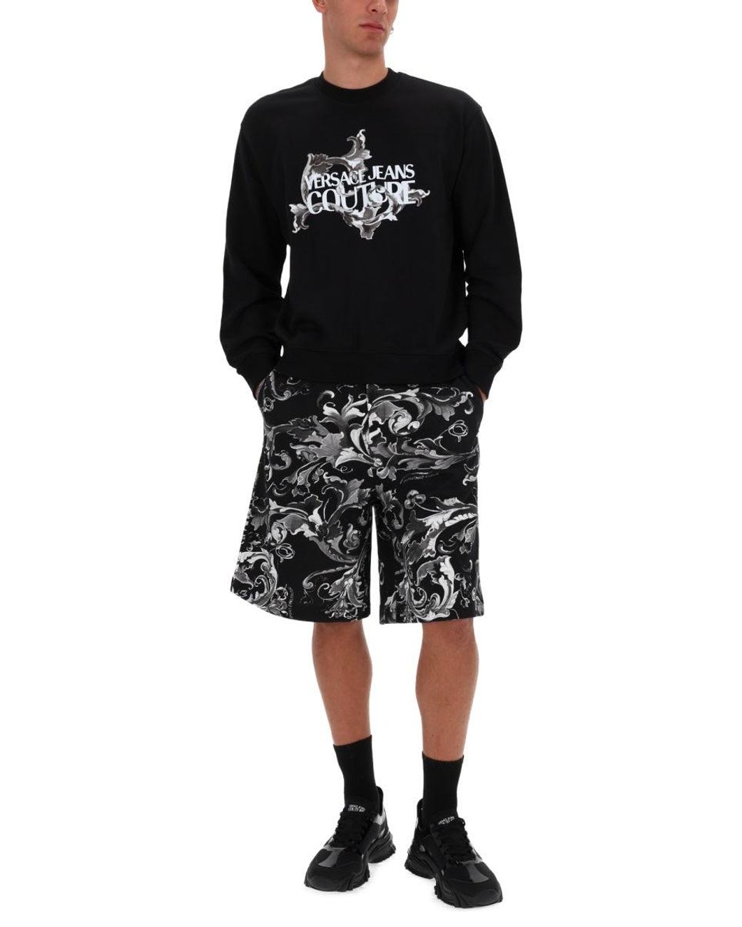 Versace Jeans Couture Black Short Pocelain Baroque for men