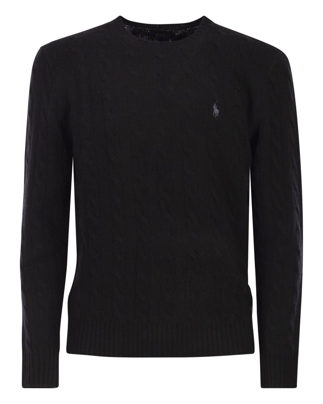 Polo Ralph Lauren Black Wool And Cashmere Cable-Knit Sweater for men