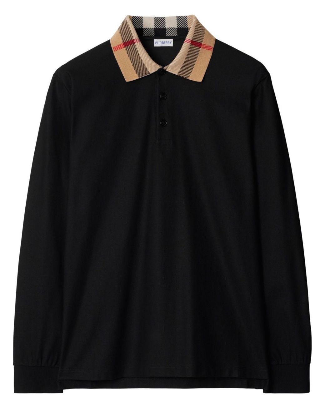 Burberry Black Cotton Polo Shirt
