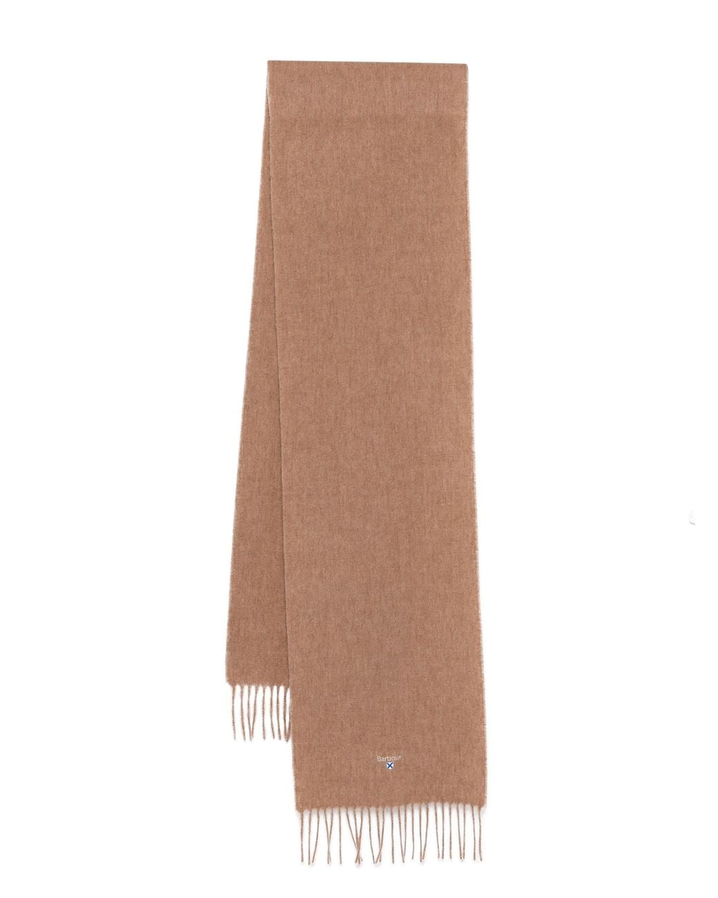 Barbour Brown Plain Lambswool Scarf