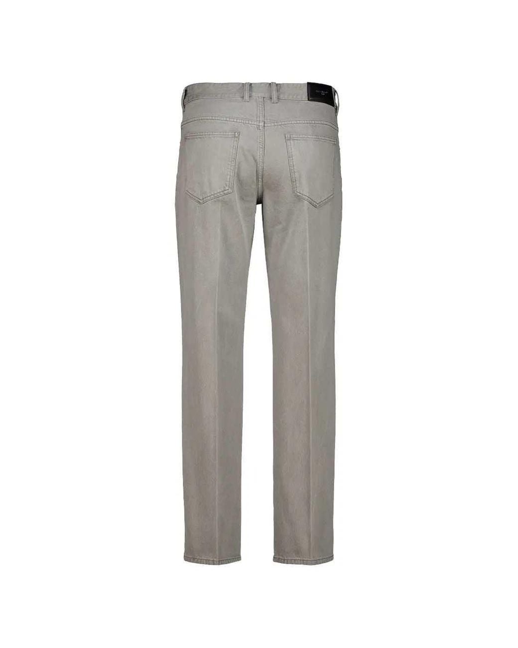 Givenchy Gray Straight-Leg Jeans With Logo