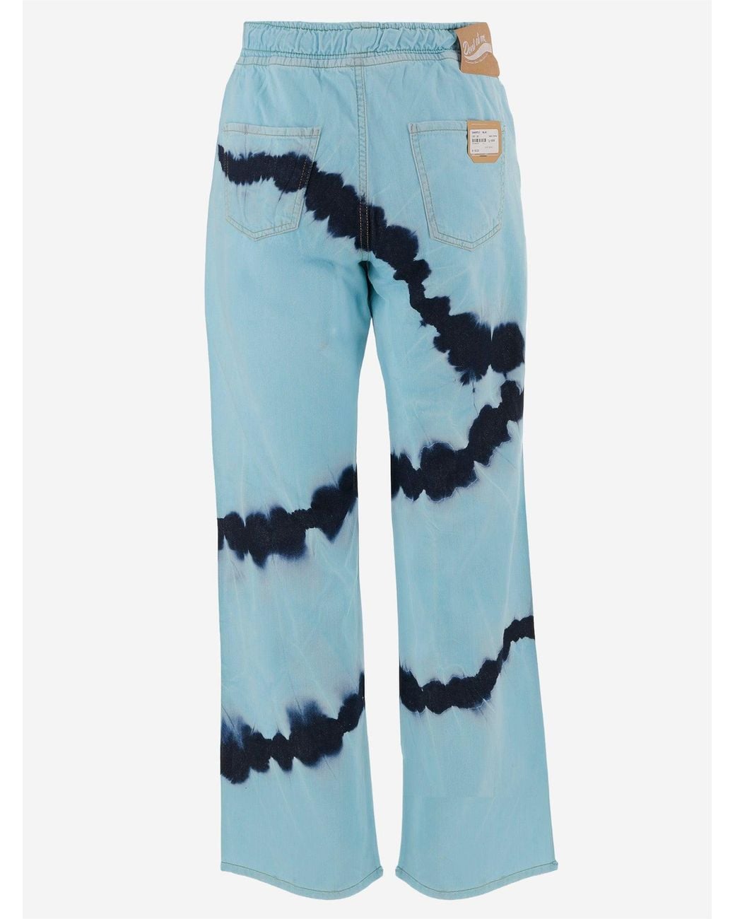 DON'T @ ME Blue Cotton Jeans With Tie Dye Pattern