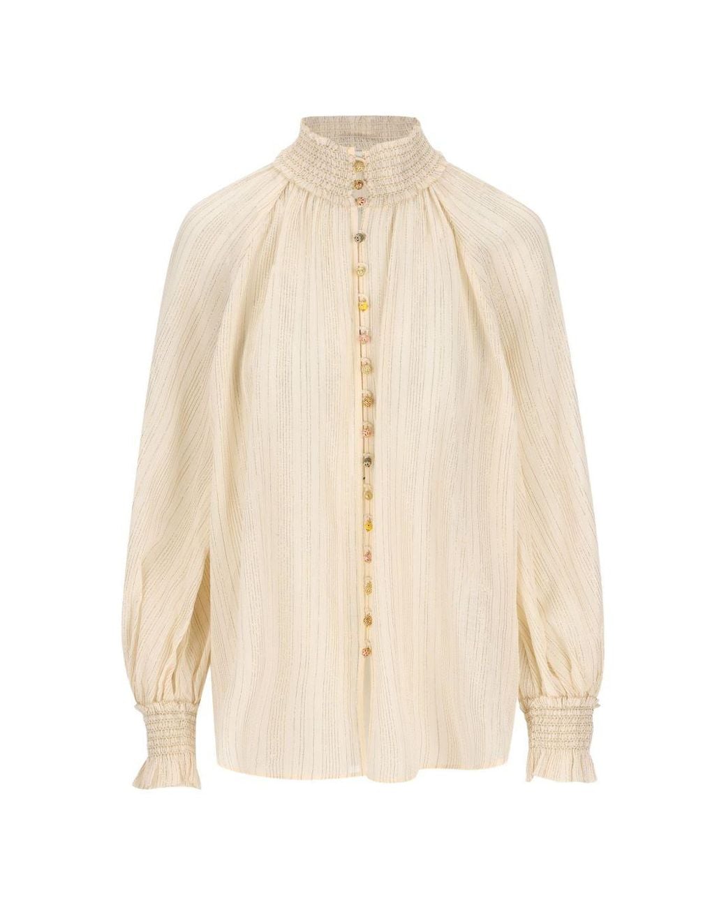 Zimmermann White Aster Cotton Blouse