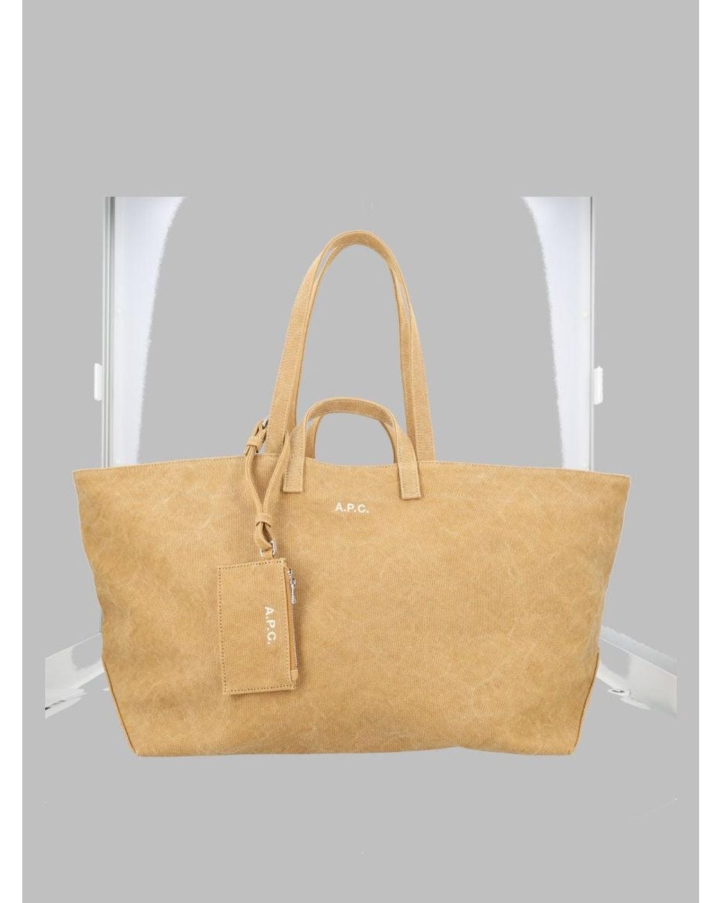 A.P.C. Multicolor A. P.C. Canvas Tote Bag With Pouch