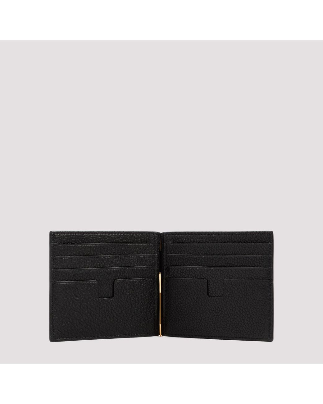 Tom Ford Black T Line Money Clip Wallet For