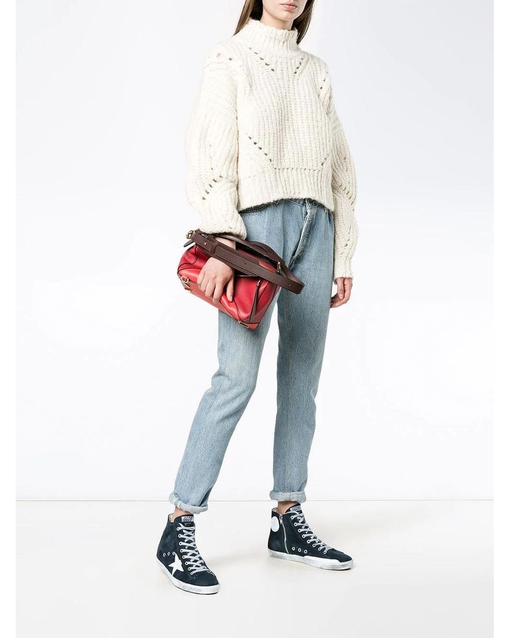 Golden Goose Deluxe Brand Blue Francy Classic Suede Upper Shiny Leather Star