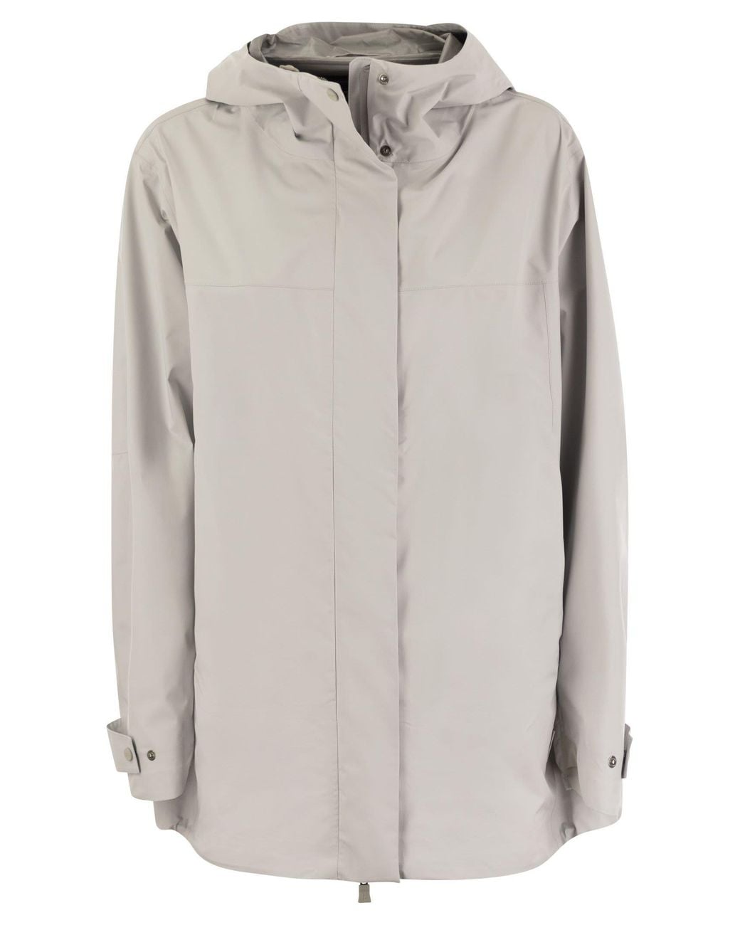 Herno Gray Laminar Parka With Hood