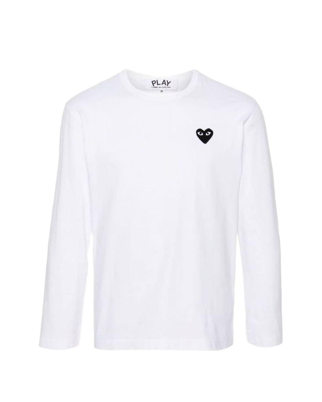 Comme des Garçons White Heart Cotton T Shirt