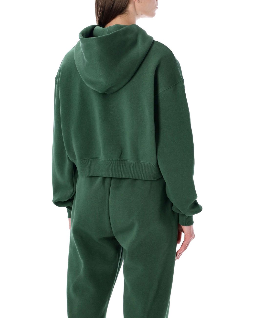 Nike Green Oversized Cropped Hoodie