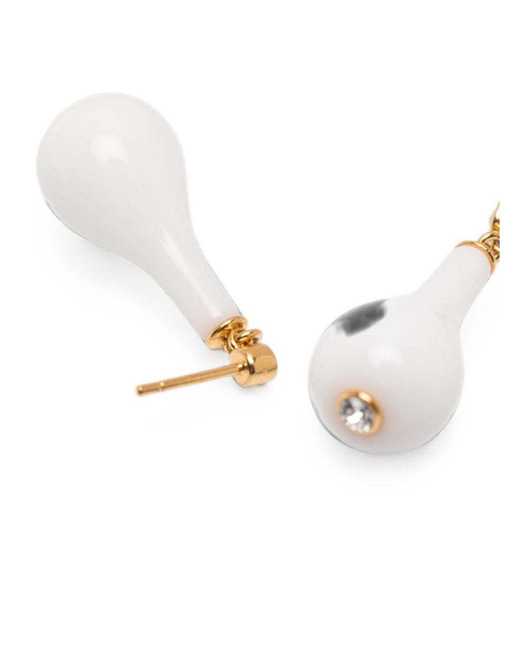 Totême White Jade Drop Earrings