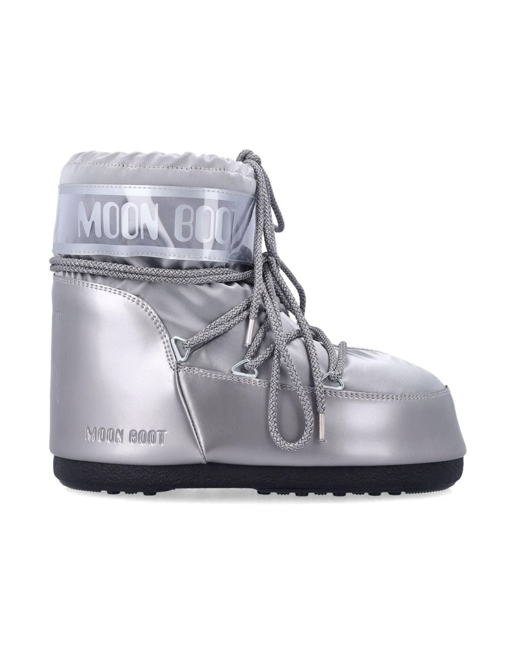 Moon Boot Gray Flache Schuhe Silber