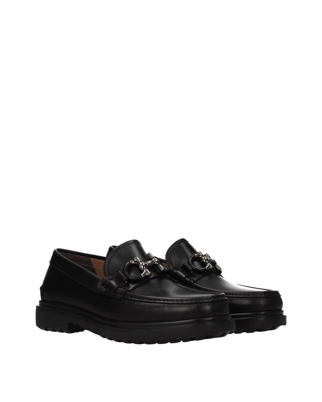 Ferragamo Black Ready Moccasins Leather