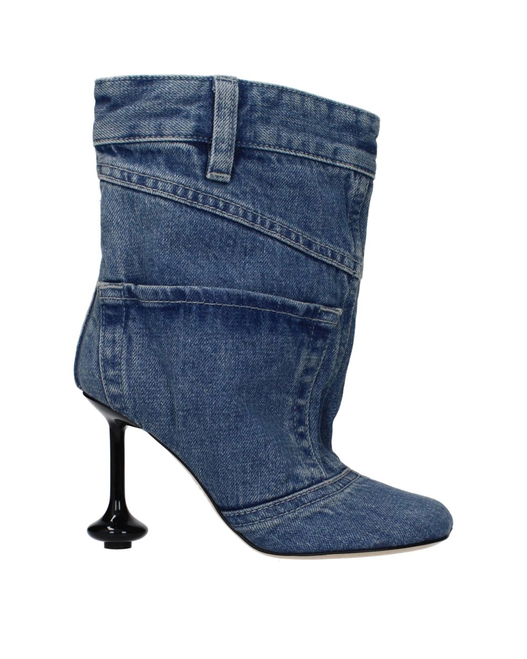 Loewe Blue Toy Ankle Boots Fabric/Denim
