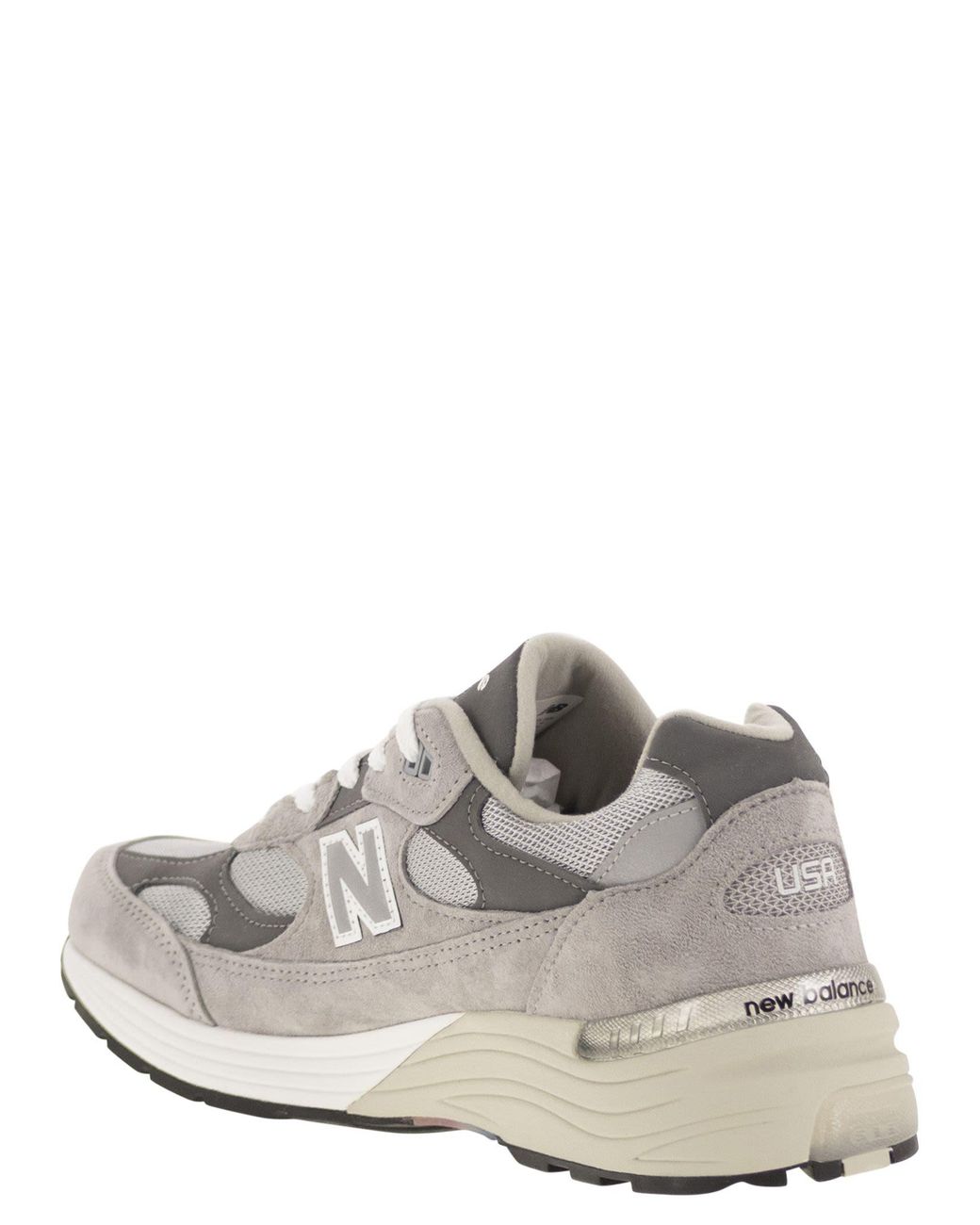 New Balance White 992