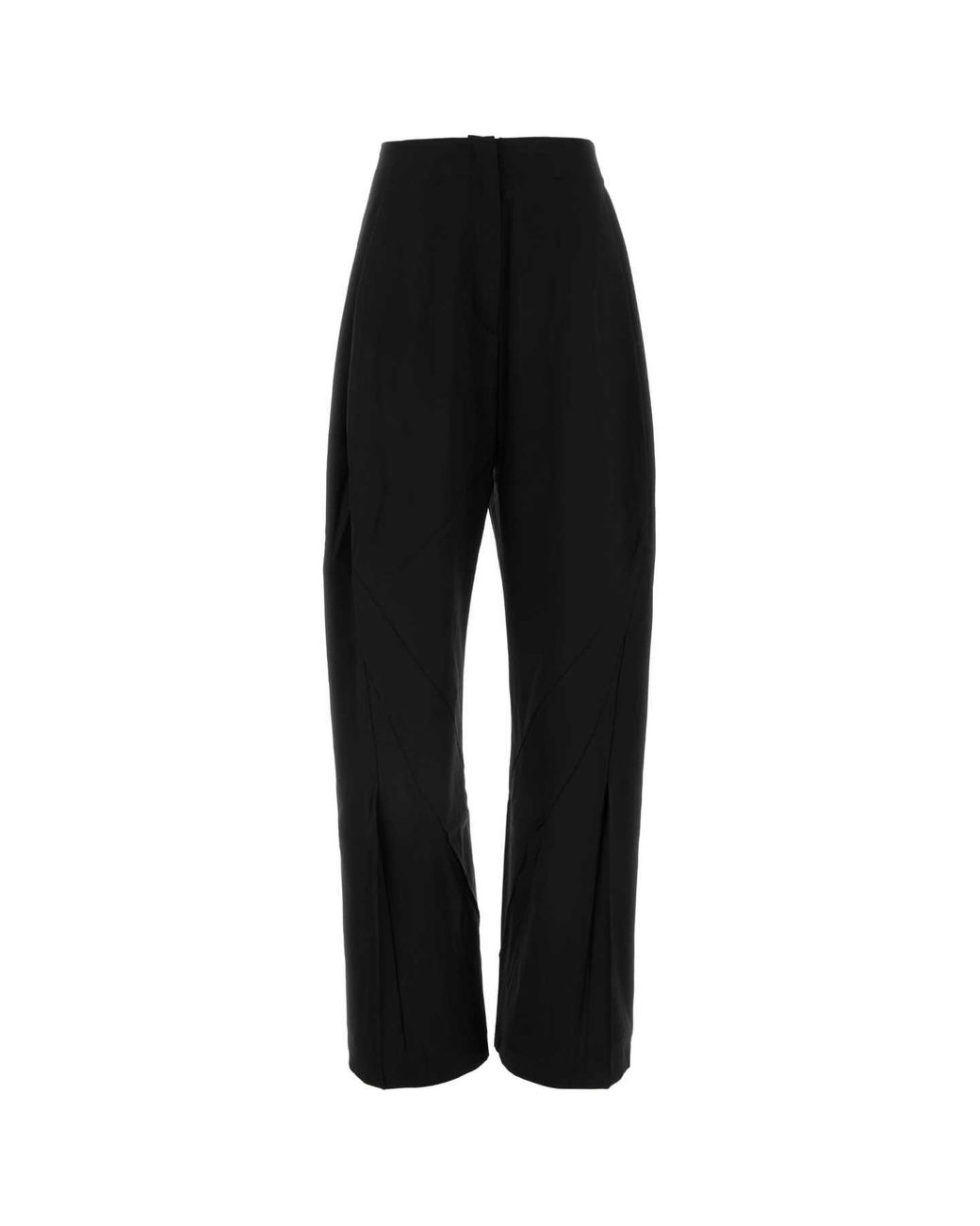 Kiko Kostadinov Black Stretch Wool Venari Wide-Leg Pant
