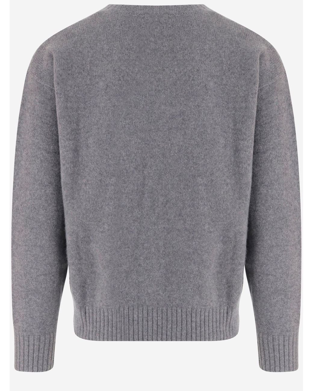 Polo Ralph Lauren Gray Wool And Cashmere Sweater With Polo Bear