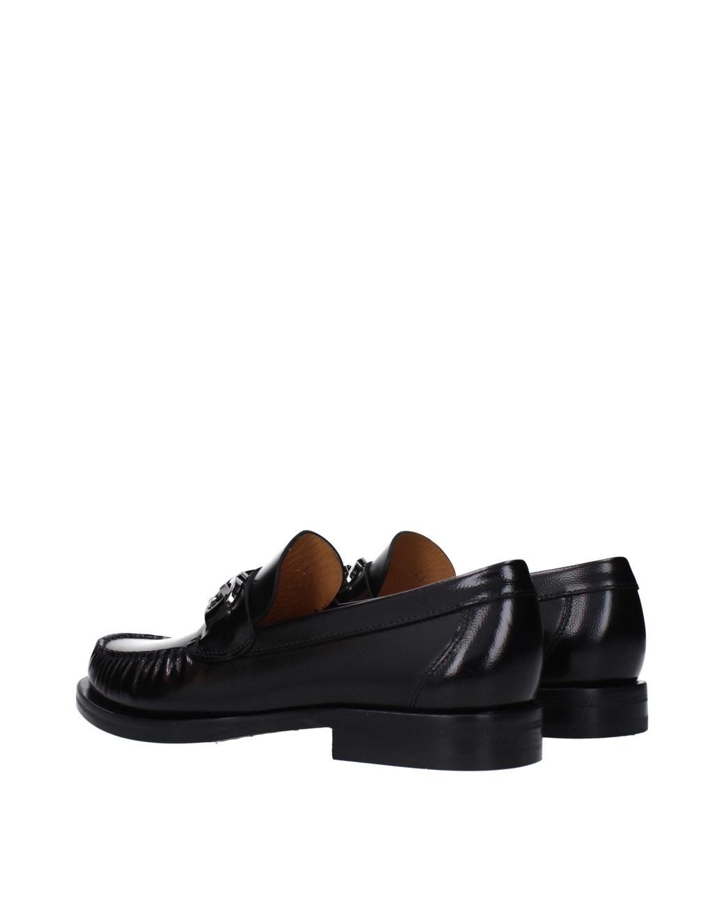 Ferragamo Black Mocassini Fort Uomo Pelle Nero