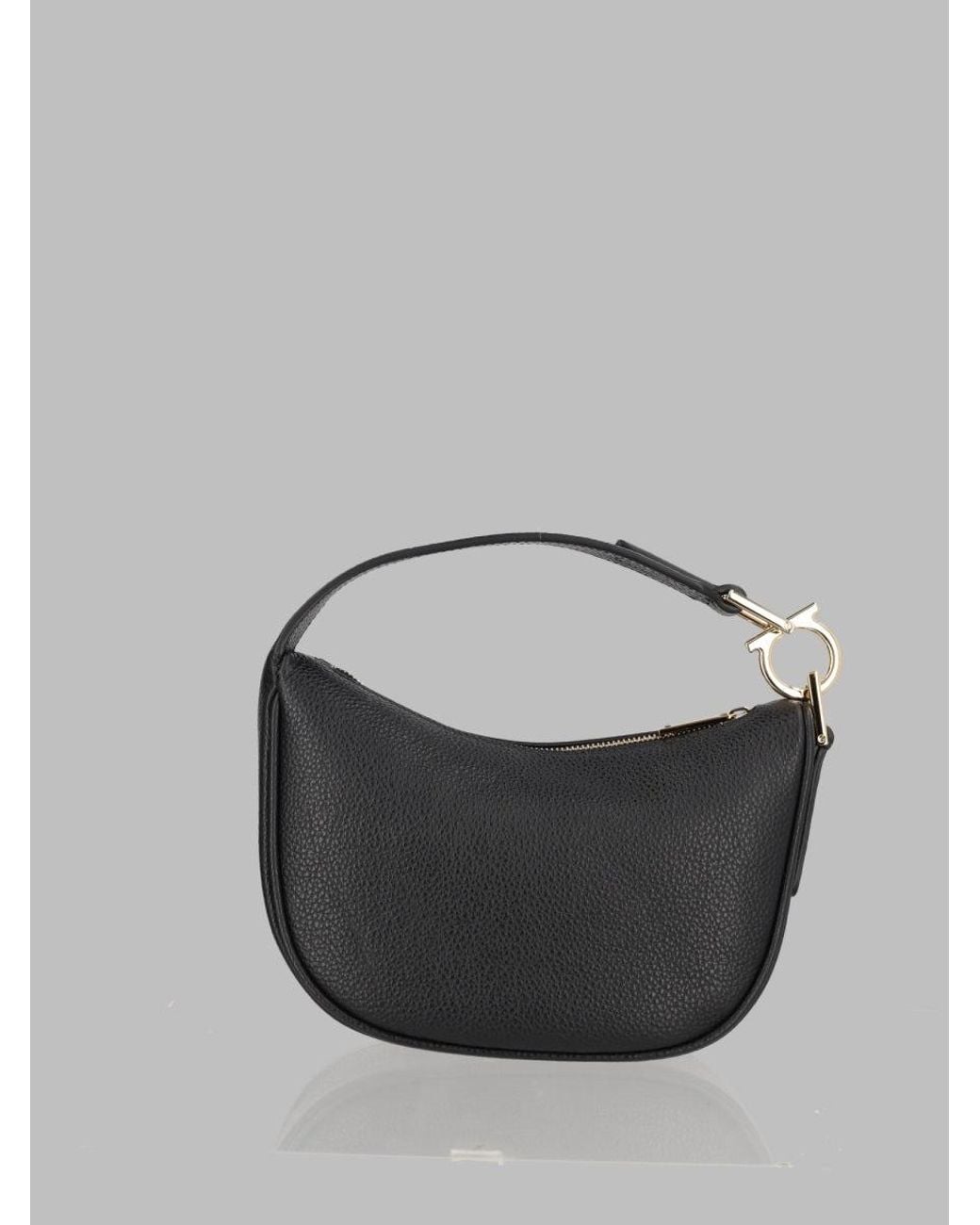 Ferragamo Gray Borsa Hobo "North South" Mini