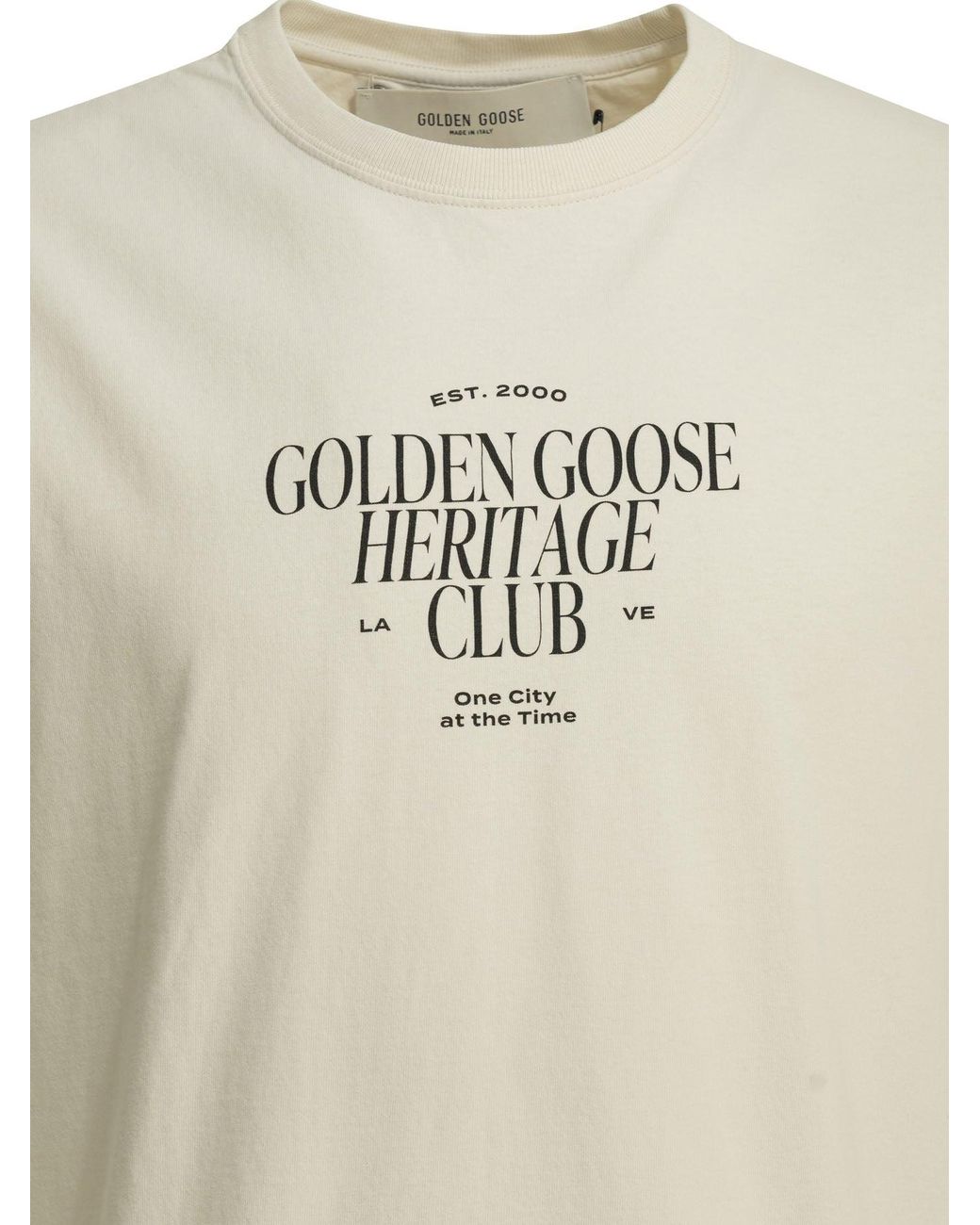 Golden Goose Deluxe Brand White "Journey" Crew-Neck T-Shirt
