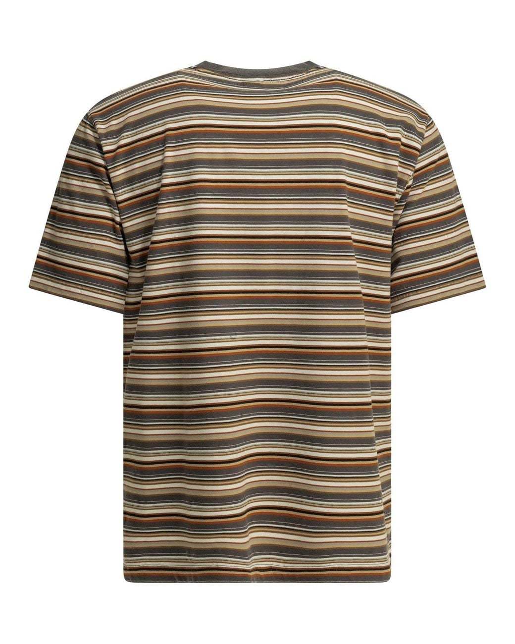 Beams Plus Multicolor Cotton Striped Crew-Neck T-Shirt