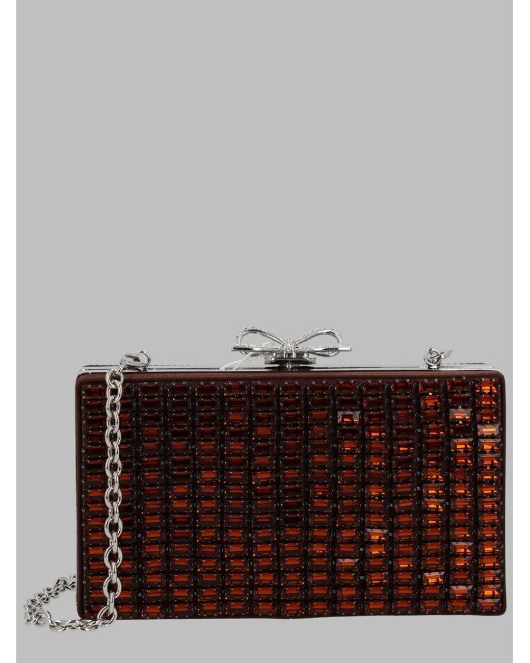 Self-Portrait Brown Mini Clutch Bag