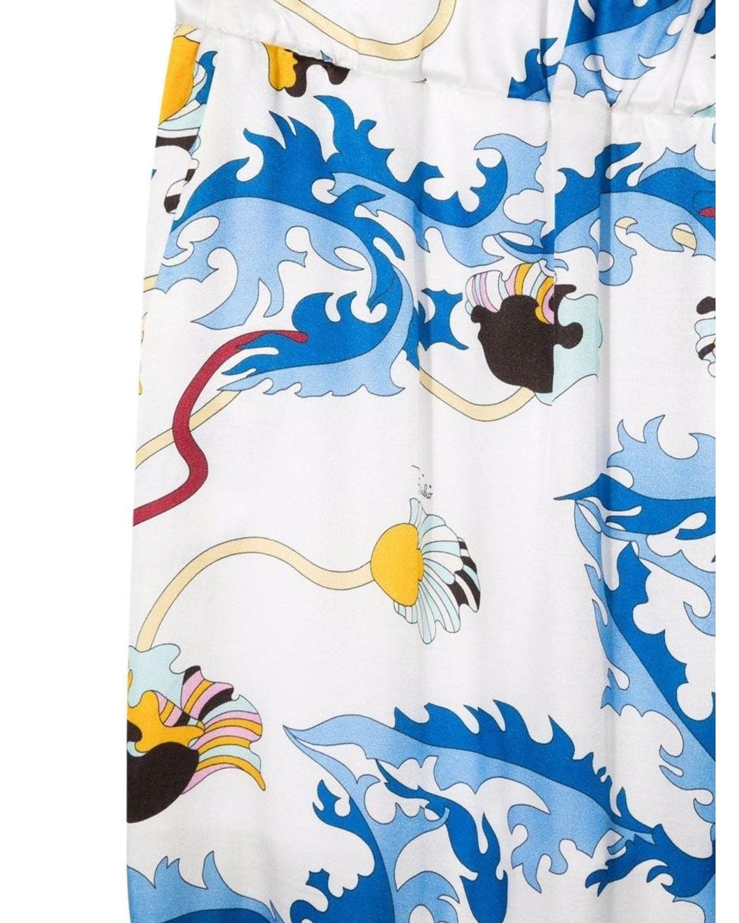 Emilio Pucci Blue Fabric Pants for men