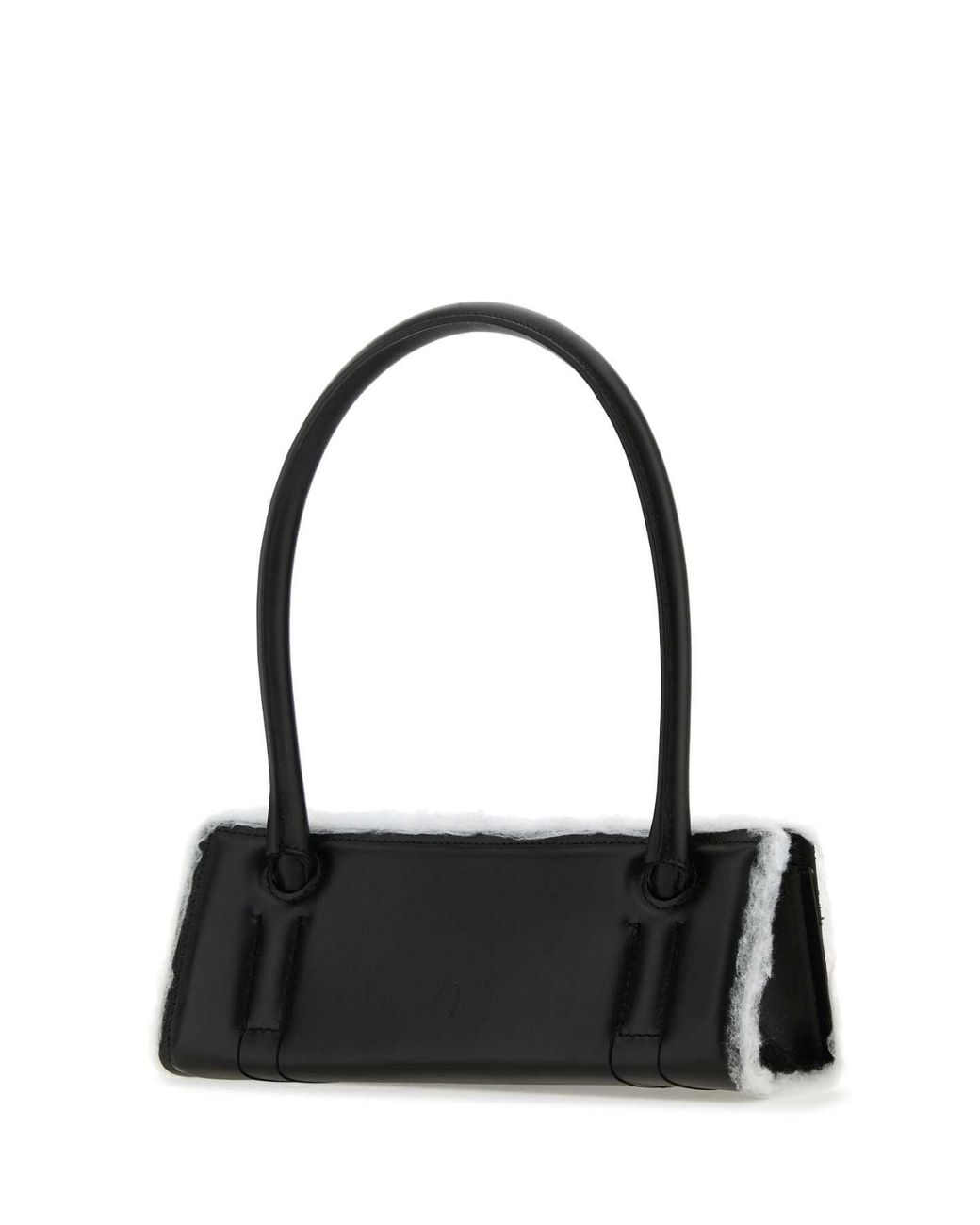 Dentro Black Leather Radar Shoulder Bag for men