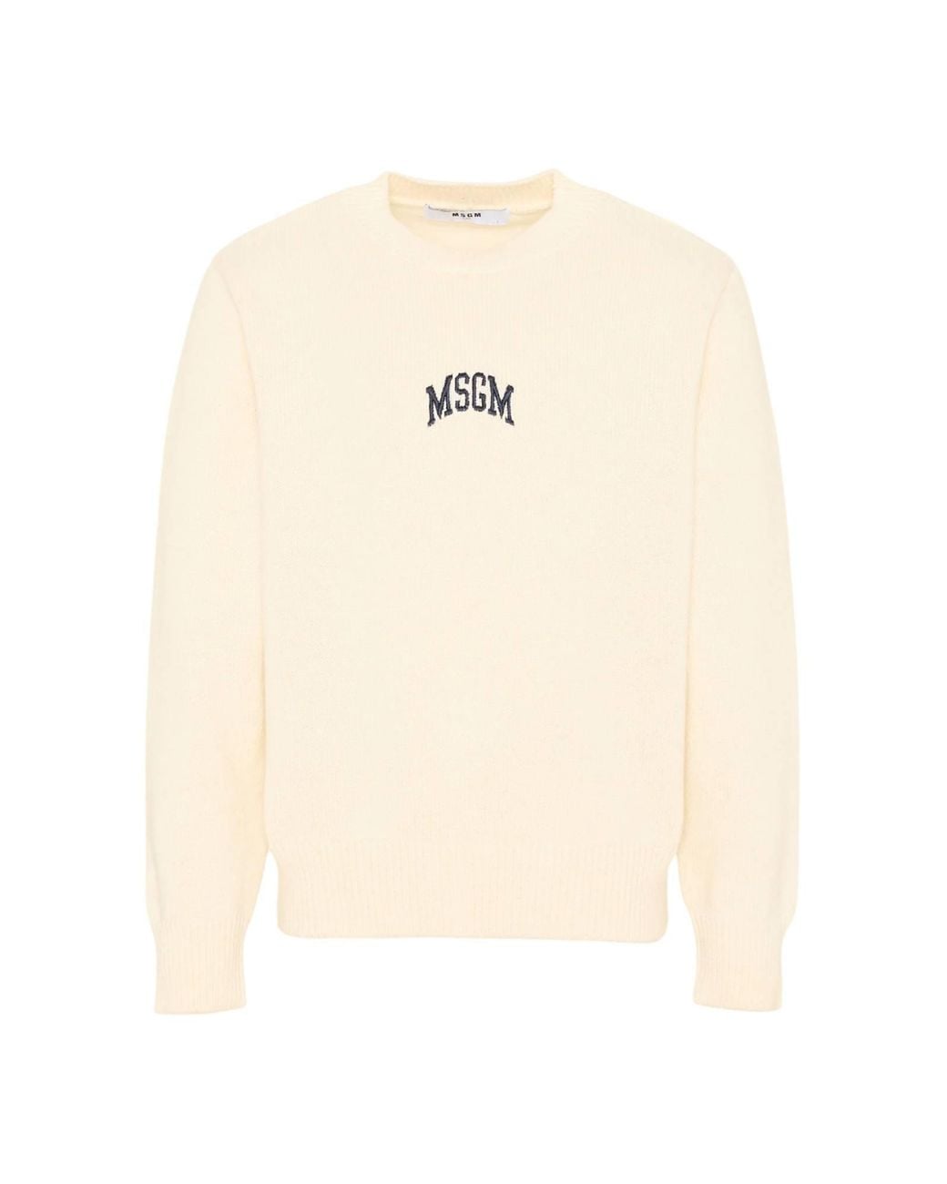 MSGM Natural Pullover Unisex Crema/Creme