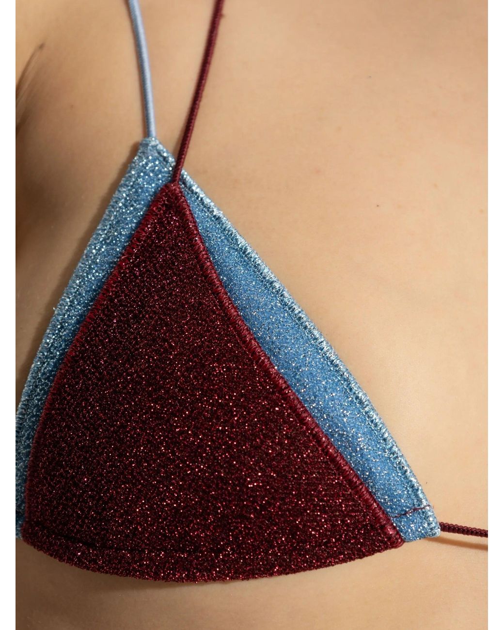 Oséree Lumiere Bicolor Double Kini in Red | Lyst UK
