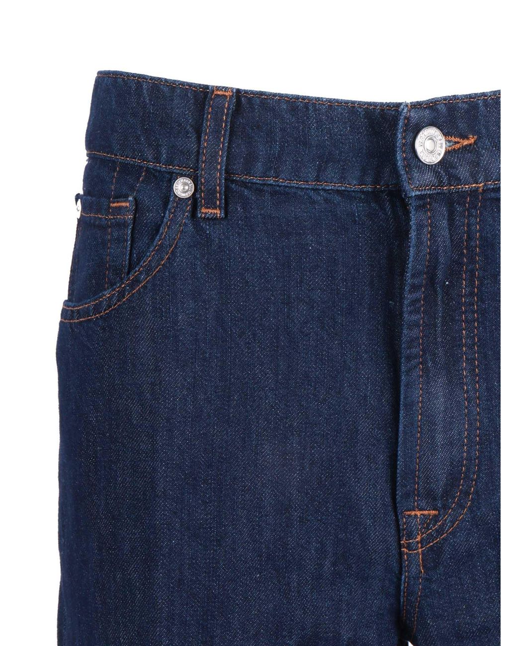 7 For All Mankind Blue Stovepipe Straight