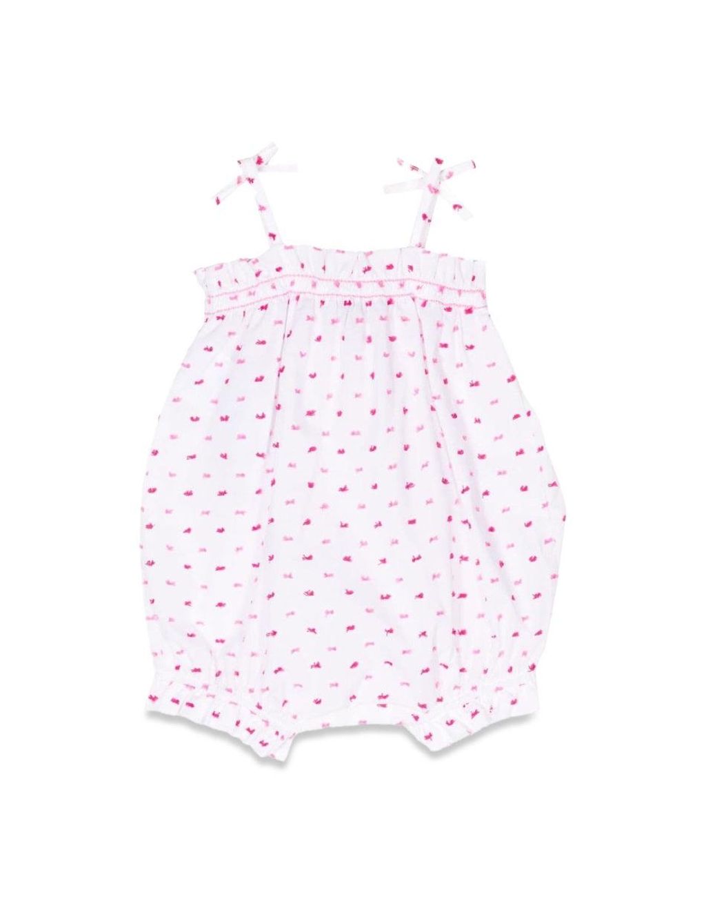 Emporio Armani Pink Romper With Printed Pattern