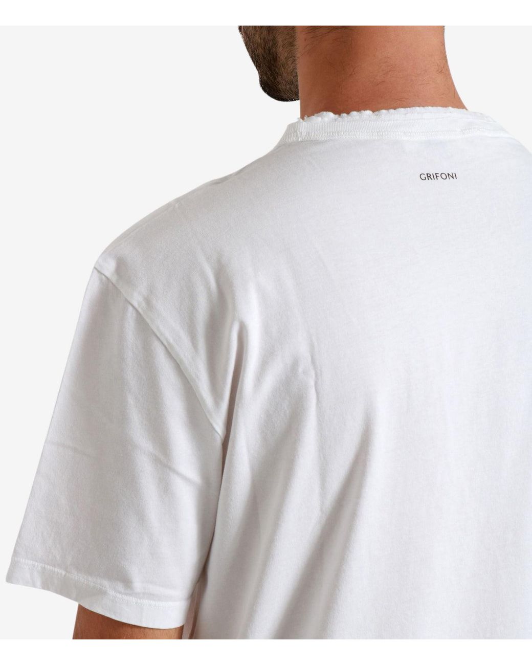Grifoni White T Shirts And Polos
