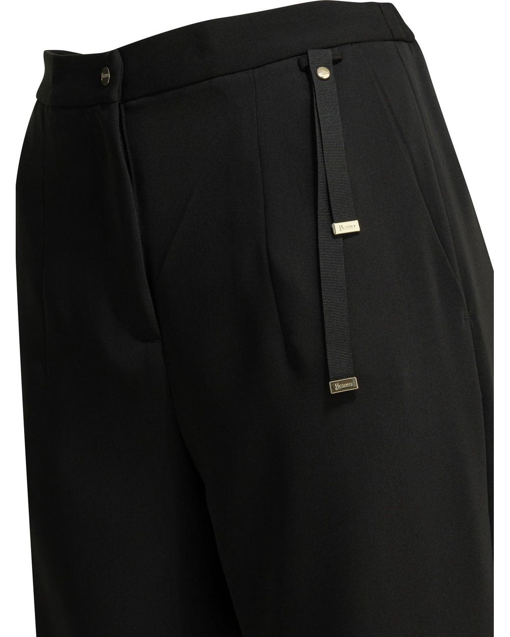 Herno Black "Cotton Feel" Freizeithose
