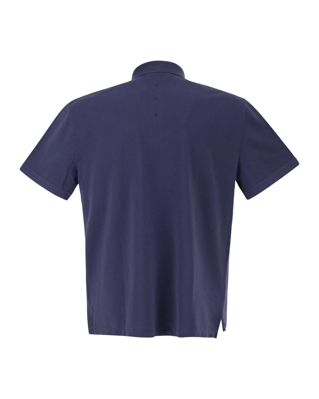Premiata Blue Polo Shirt With A Logo On The Chest