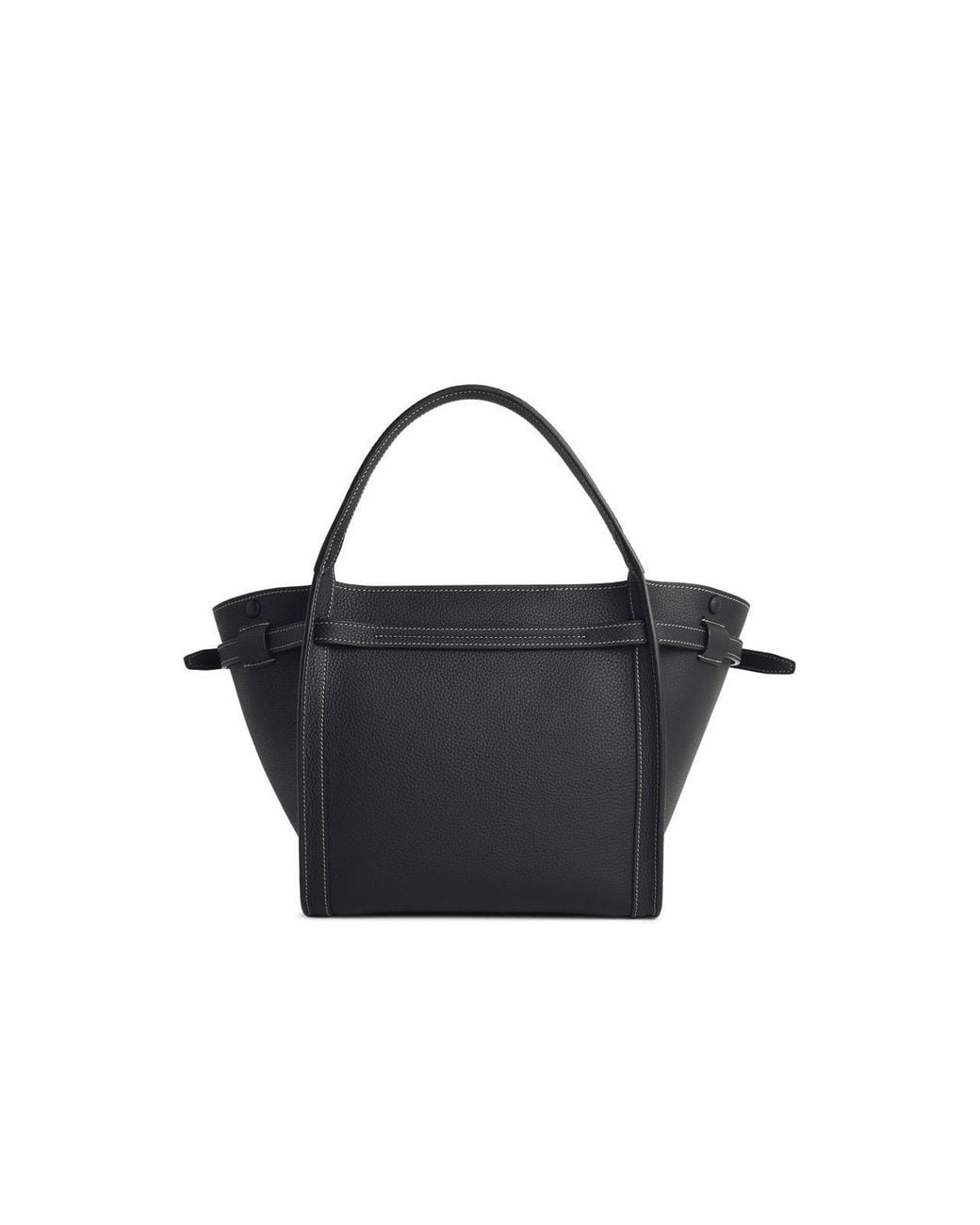 Tod's Black 'T Signature' Small Lear Shopping Bag