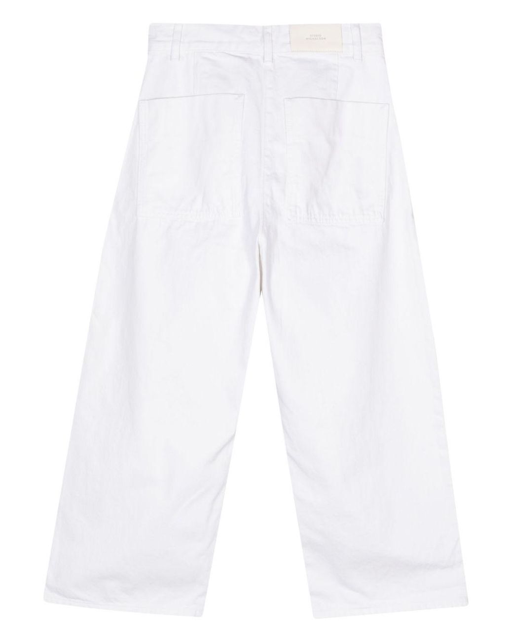 Studio Nicholson White Chalco Cropped Jeans