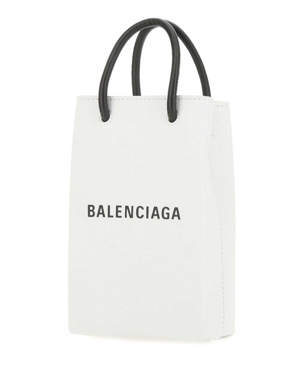 Balenciaga White Leather Phone Case for men