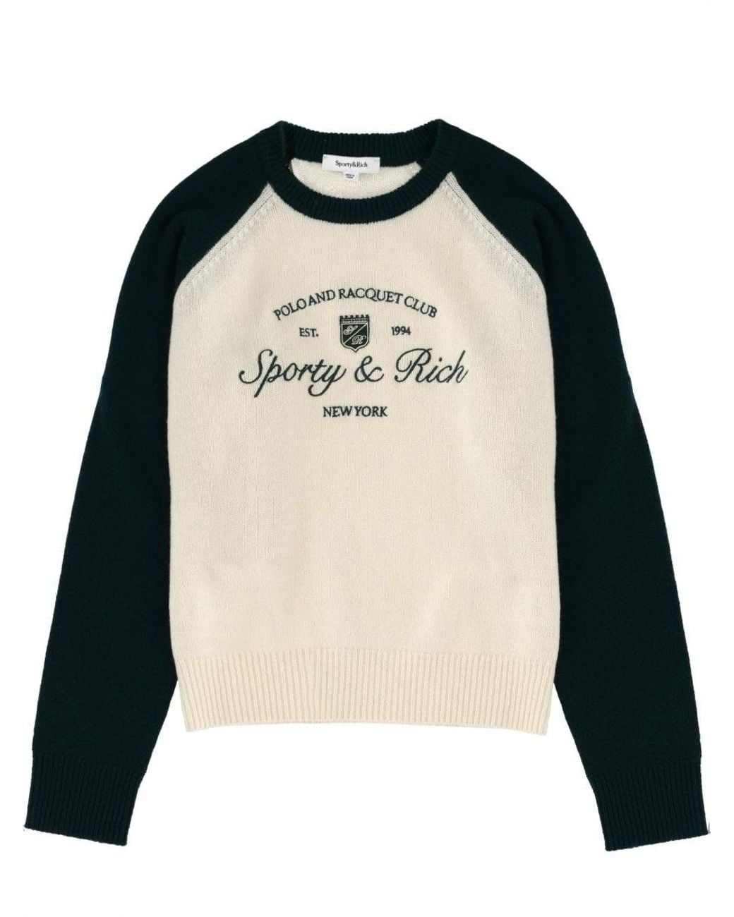 SPORTY&RICH Black Jersey With Logo