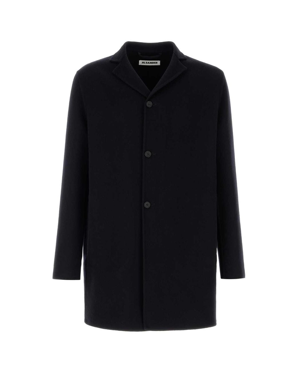 Jil Sander Black Midnight Cashmere Blend Coat for men